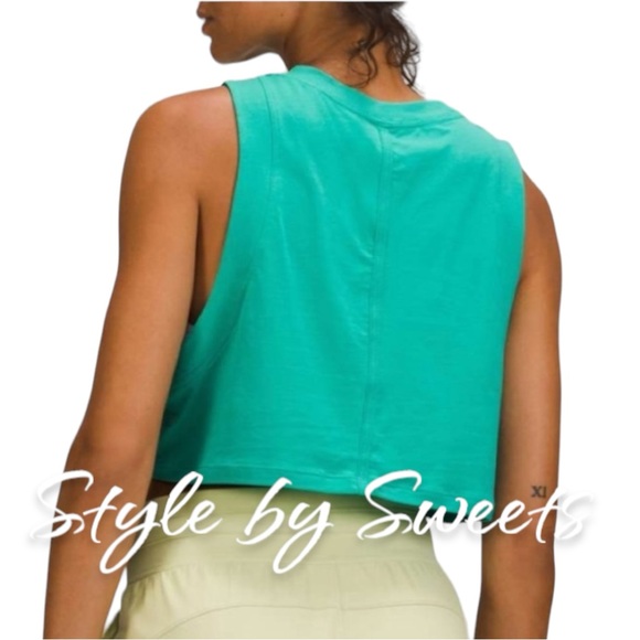 Lululemon All Yours Crop Tank Top Maldives Green SIZE 0 NWT - Picture 2 of 8